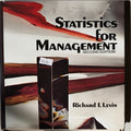 Statistics for management (Prentice-Hall international series in management)